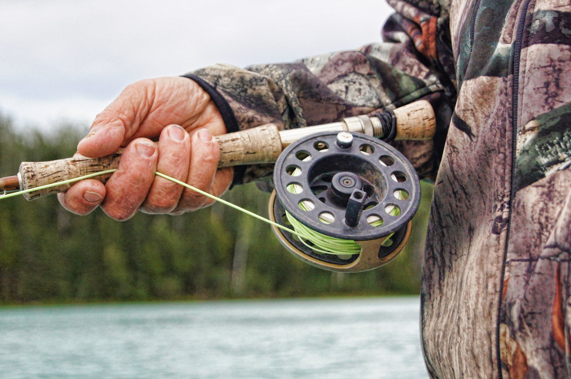 fishing landscape nature man