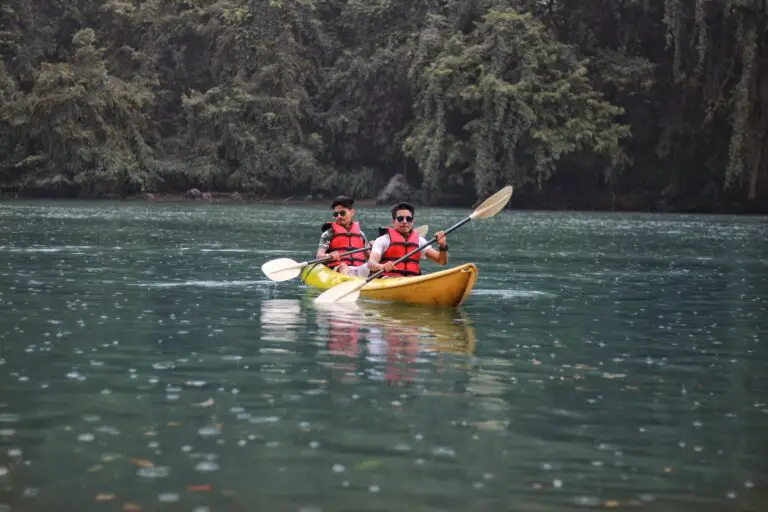 photo of two people in kayak