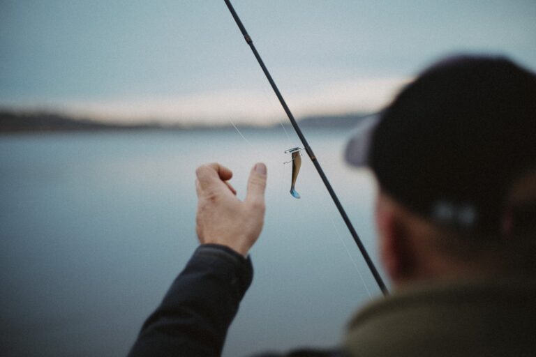 fish bait on fishing rod