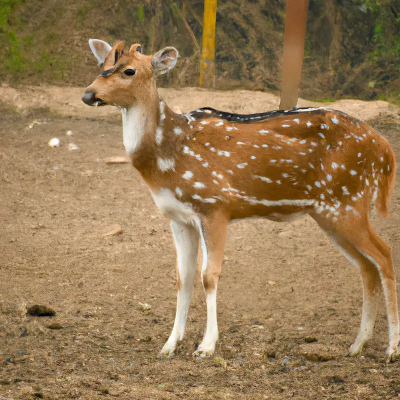 Axis deer in tall grass