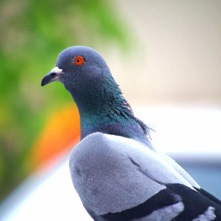 Band-tailed pigeon flying