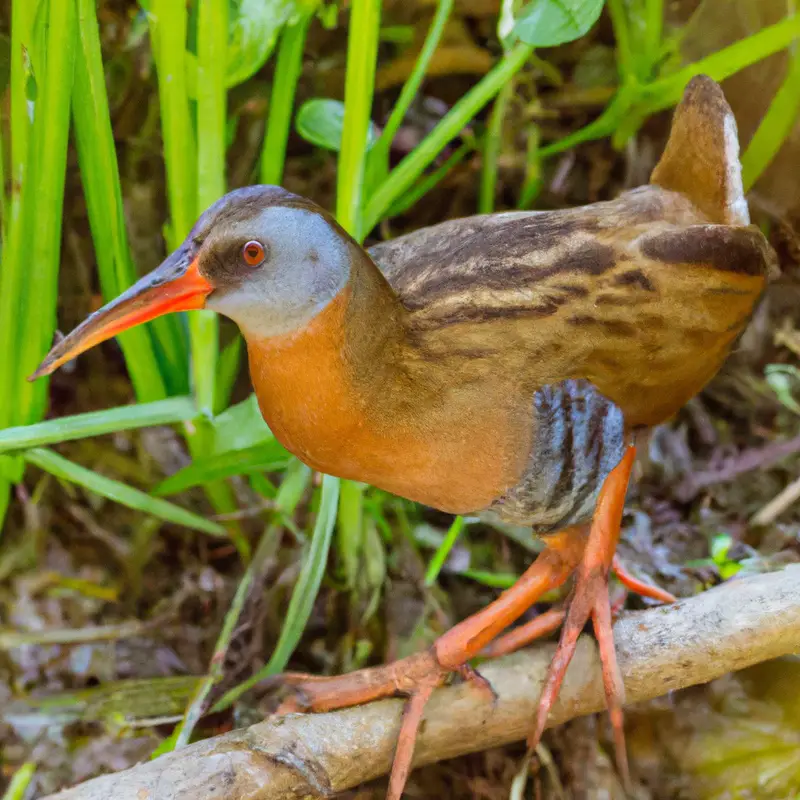 Bird flying over marshland