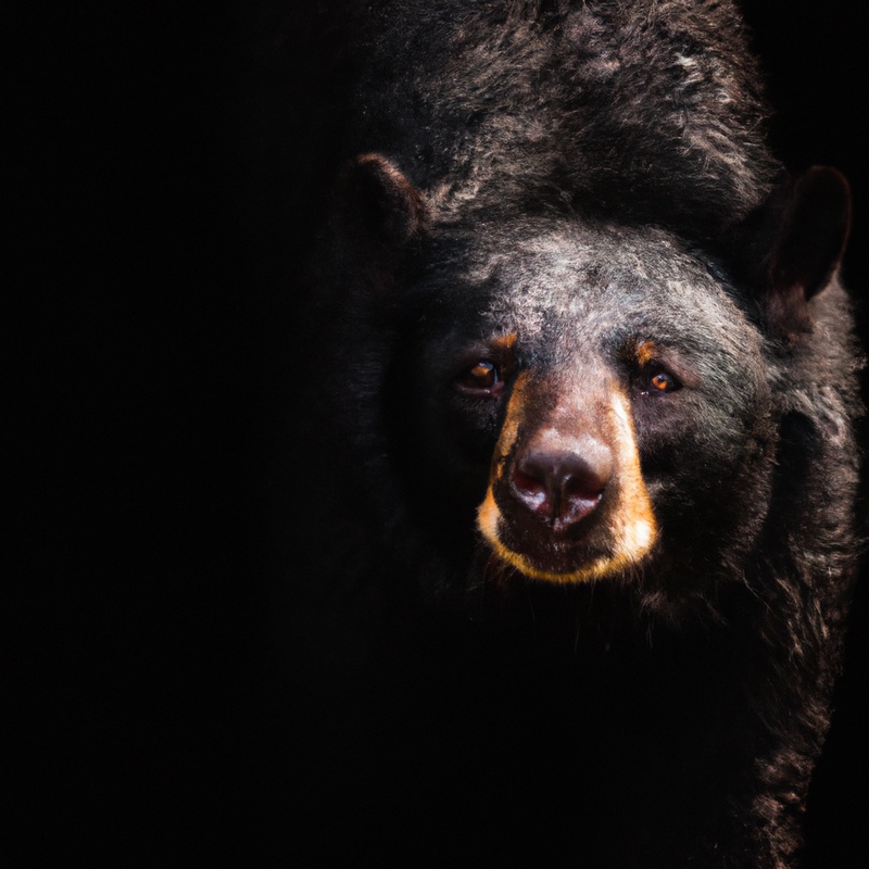 Black bear growling