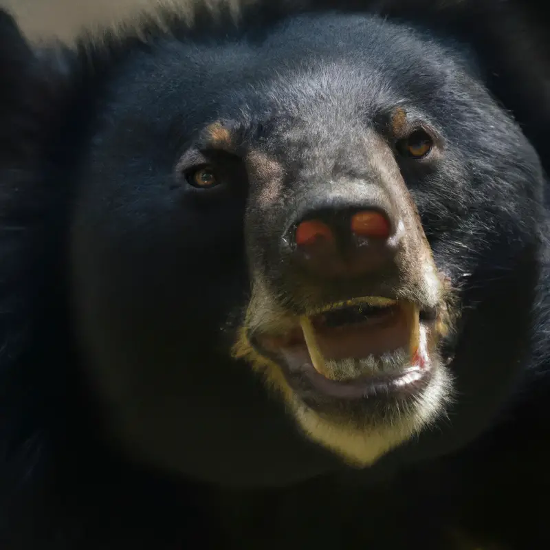 Black bear in forest.