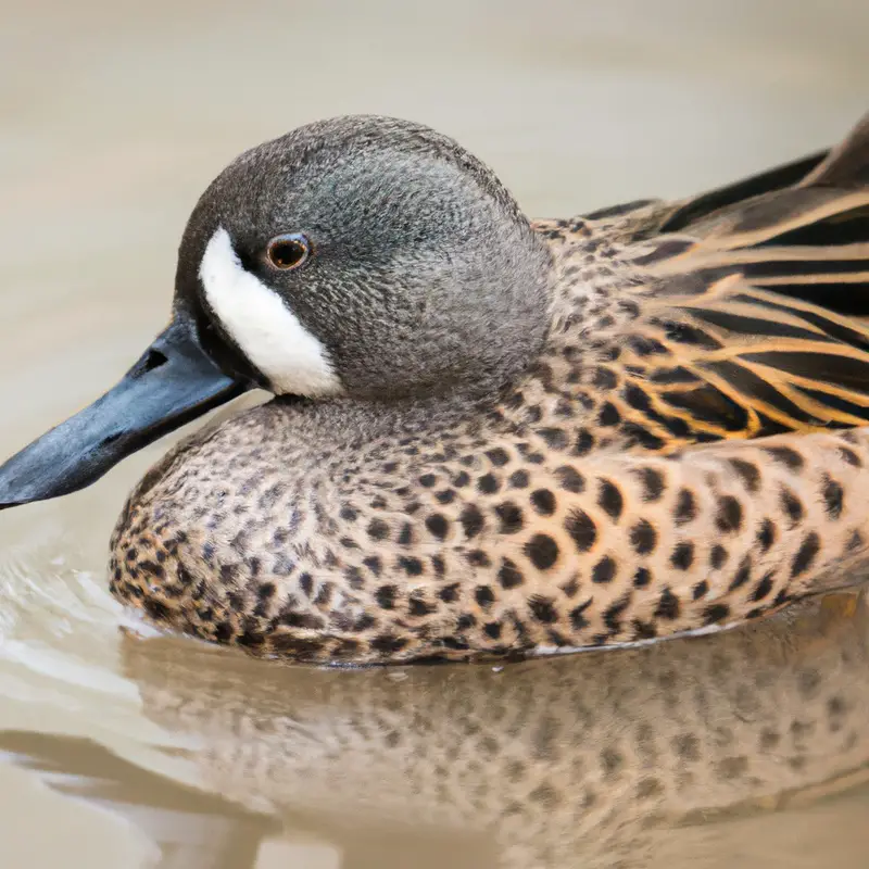 Blue-winged teal hunting