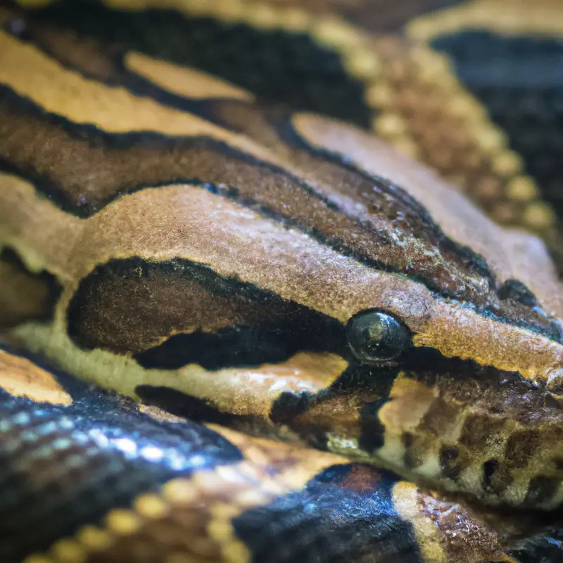 Burmese python slithering