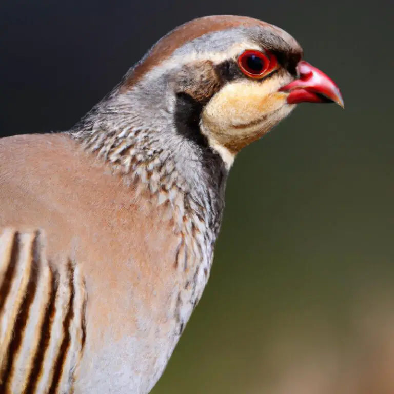 Chukar partridge in flight