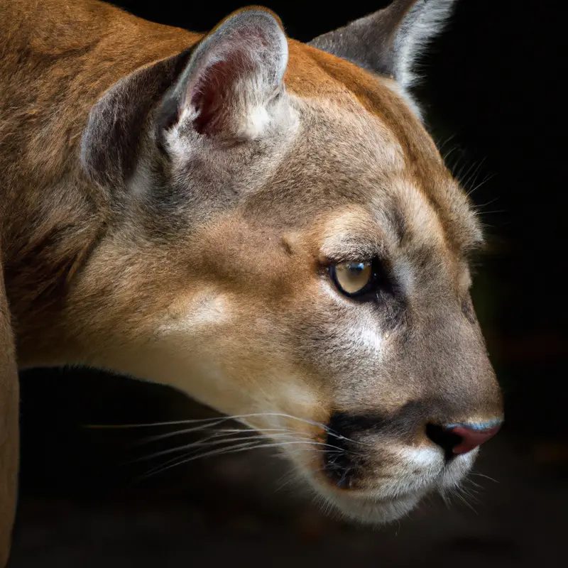 Florida panther in habitat.