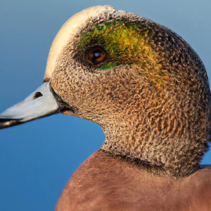 Flying American widgeon in Florida.