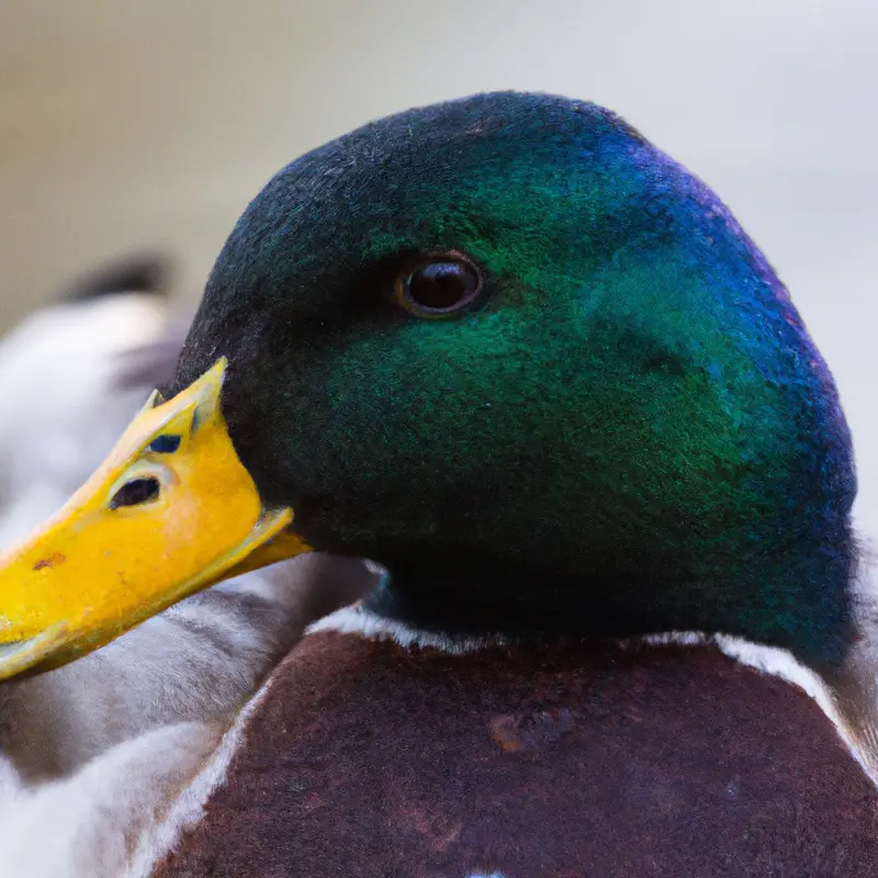 Flying mallard duck.