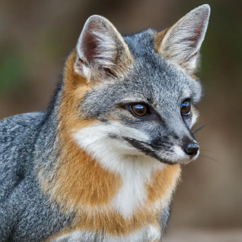 Gray fox hunting in California.