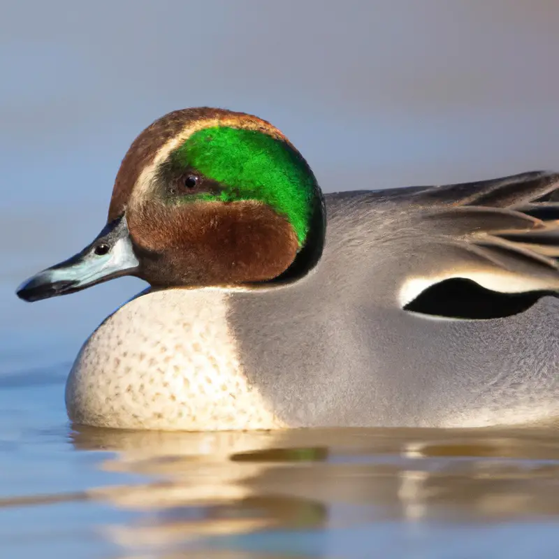 Green-winged Teal flying