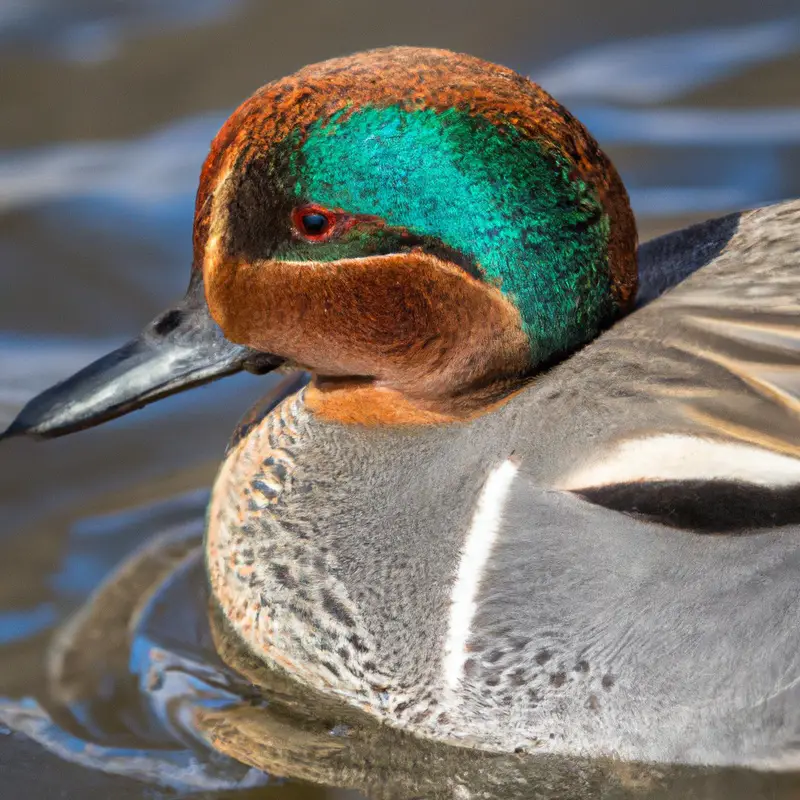 Green-winged teal flock