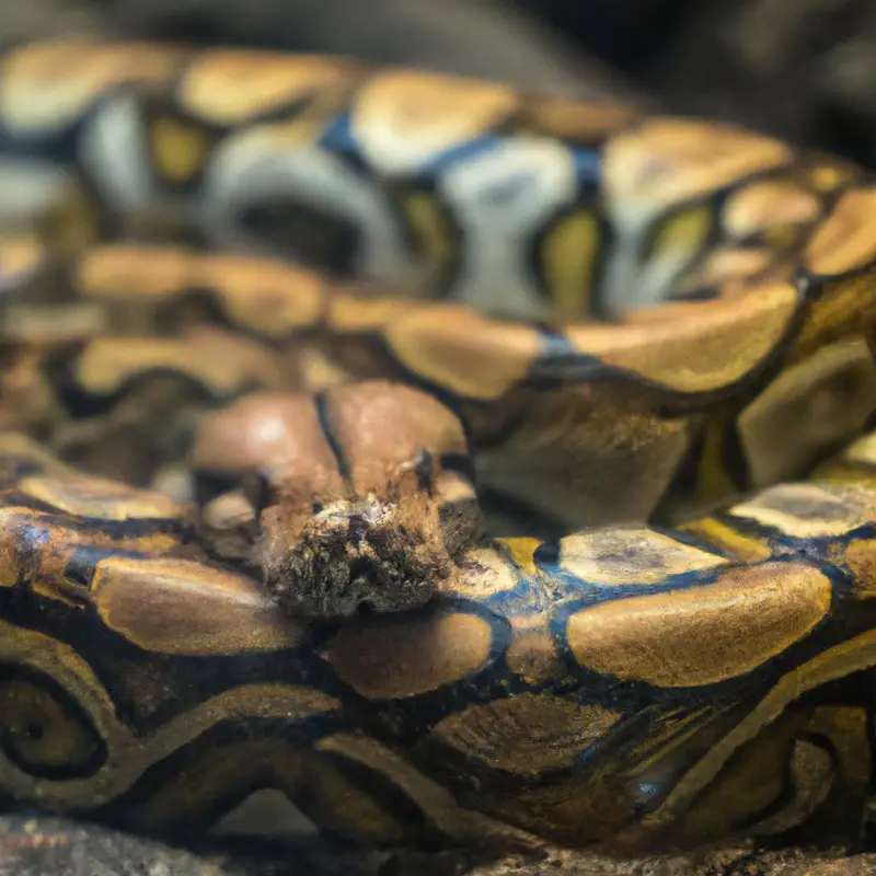 Hunter holding python