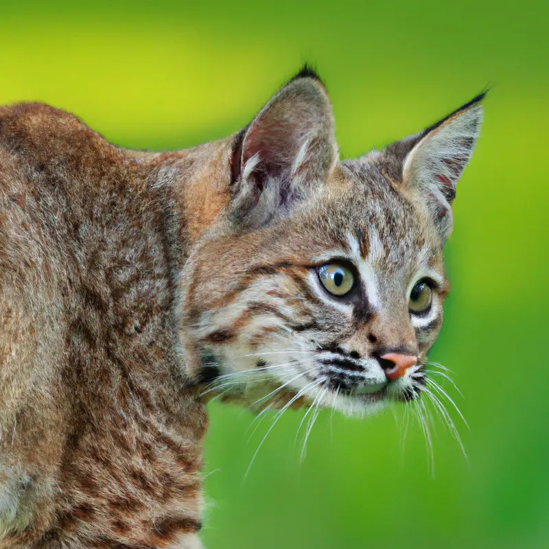 Hunter tracking bobcat.