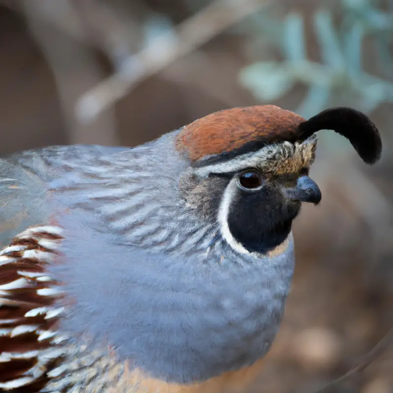 Hunter with Gambel's quail