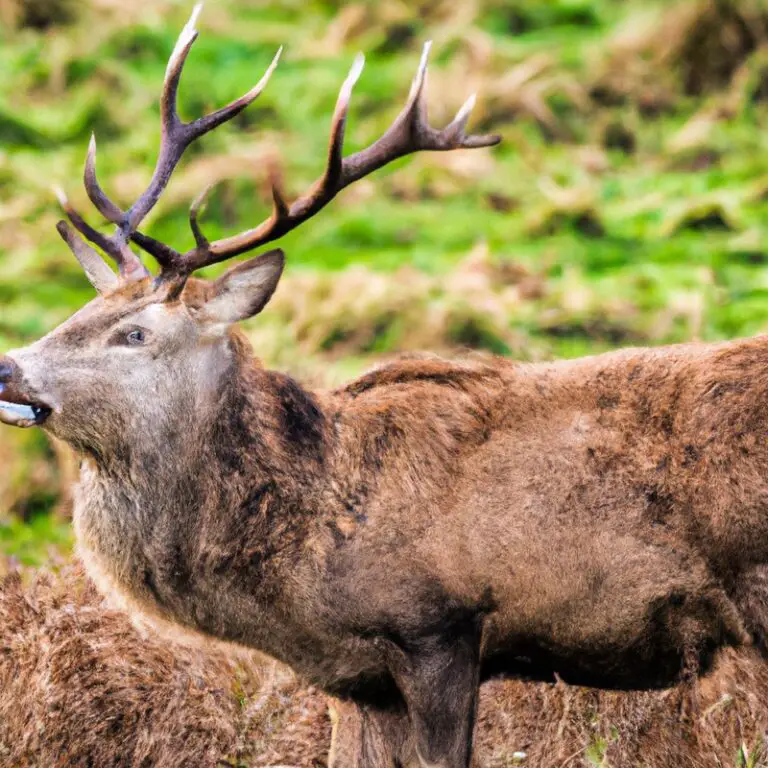 Hunter with Red Stag