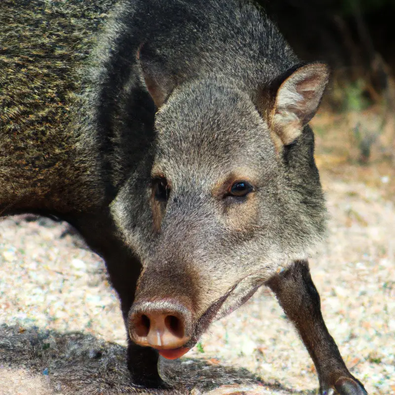 Hunting Javelina in Arizona - Image depicting hunters with rifles and javelina during a hunt.