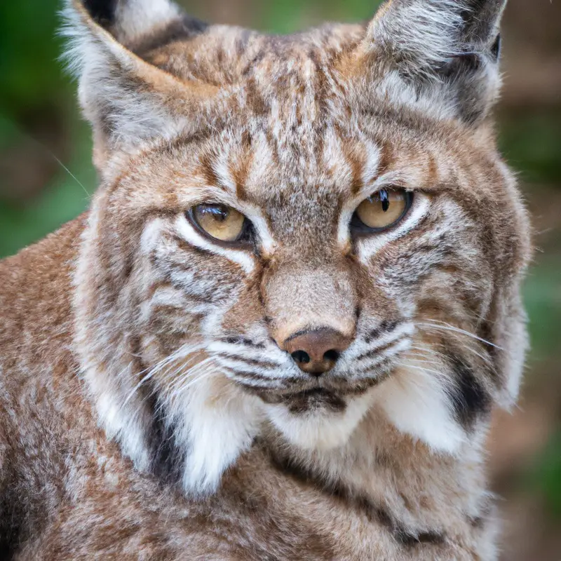 Lynx in forest.