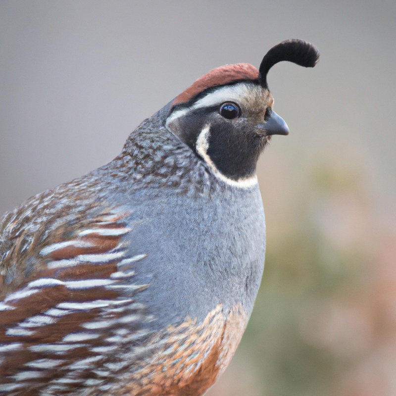Mountain quail in action