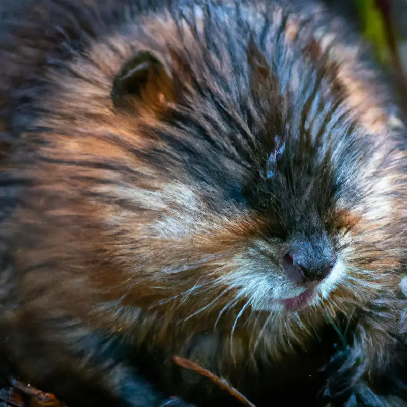 Muskrat fur hunting