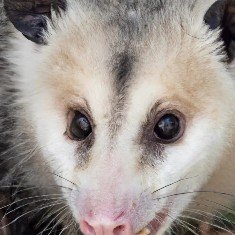 Opossum in woods