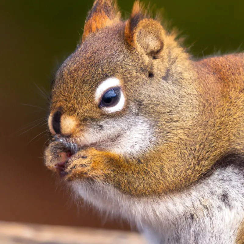 Red Squirrel in Wilderness