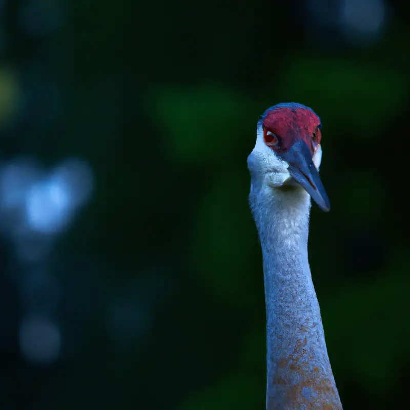 Sandhill crane flying