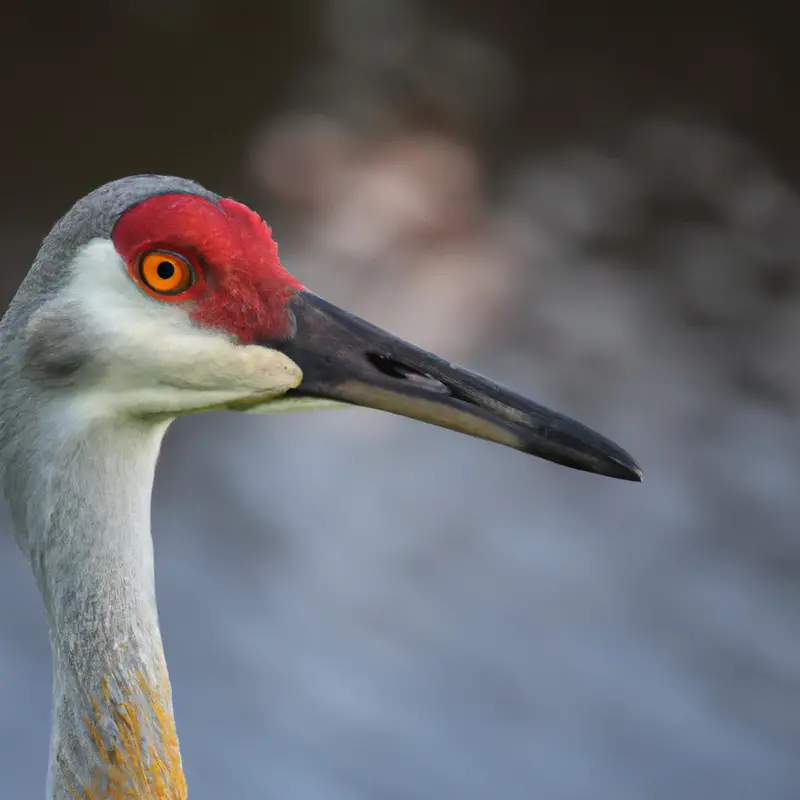 Sandhill crane in flight