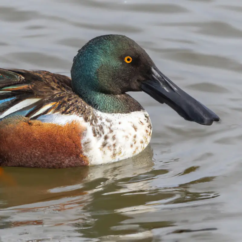 Shoveler Duck Flying