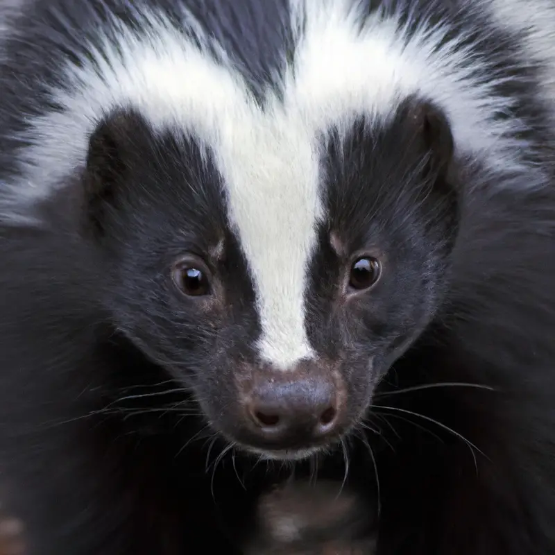 Skunk hiding