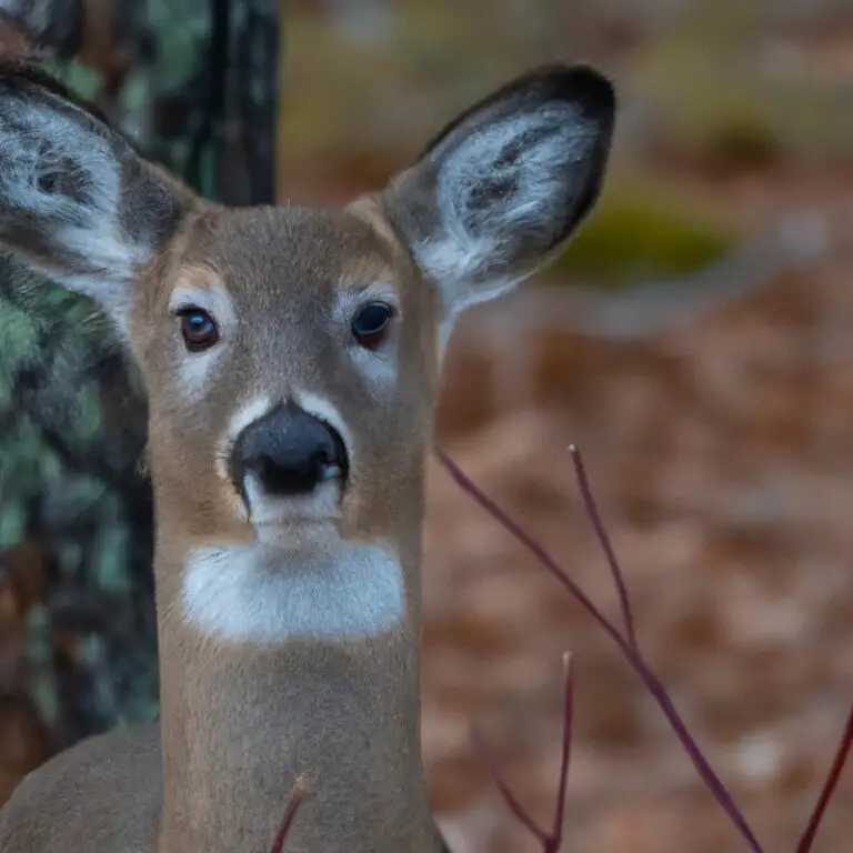 White-tailed deer grazing