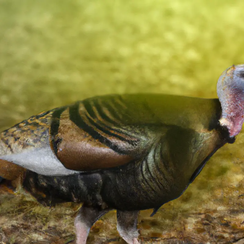 Wild turkey in flight