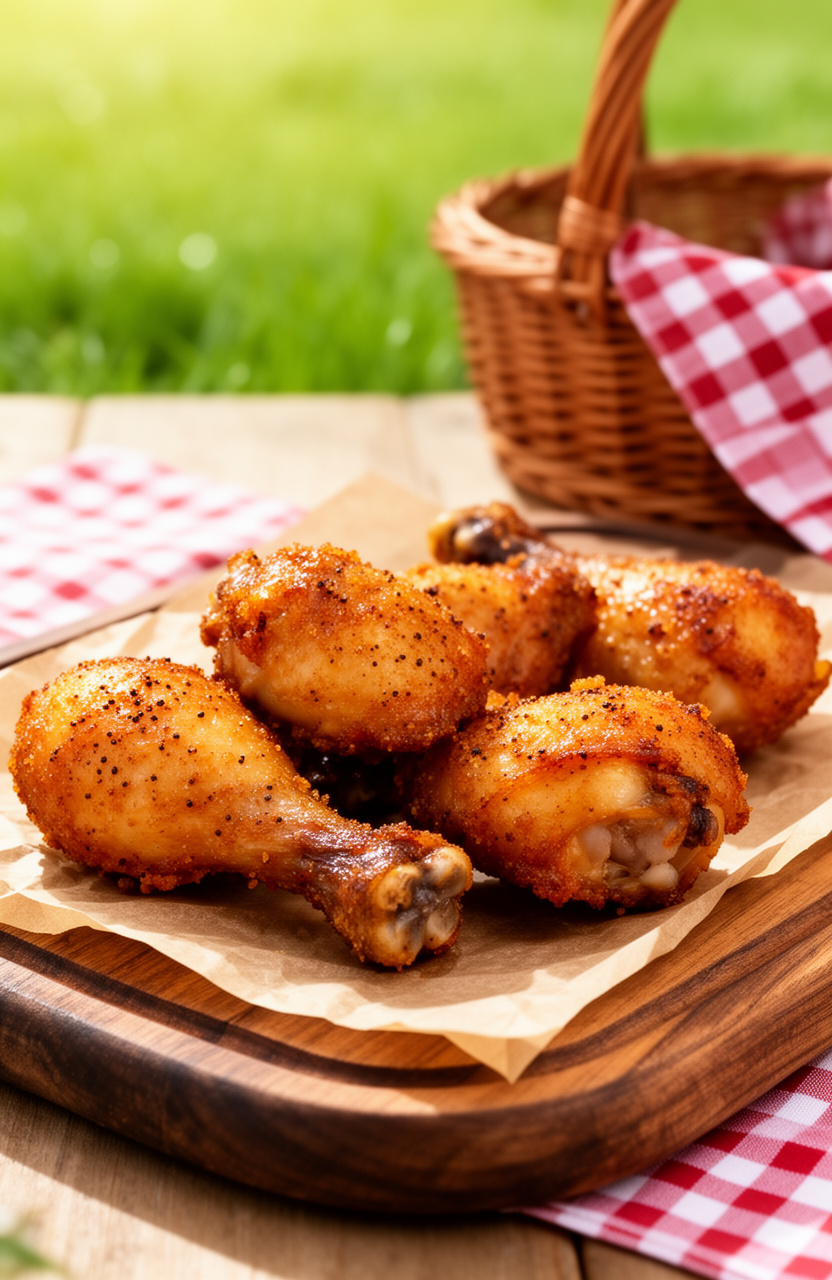 Crispy Fried Chicken Drumsticks for Family Picnic Party Food