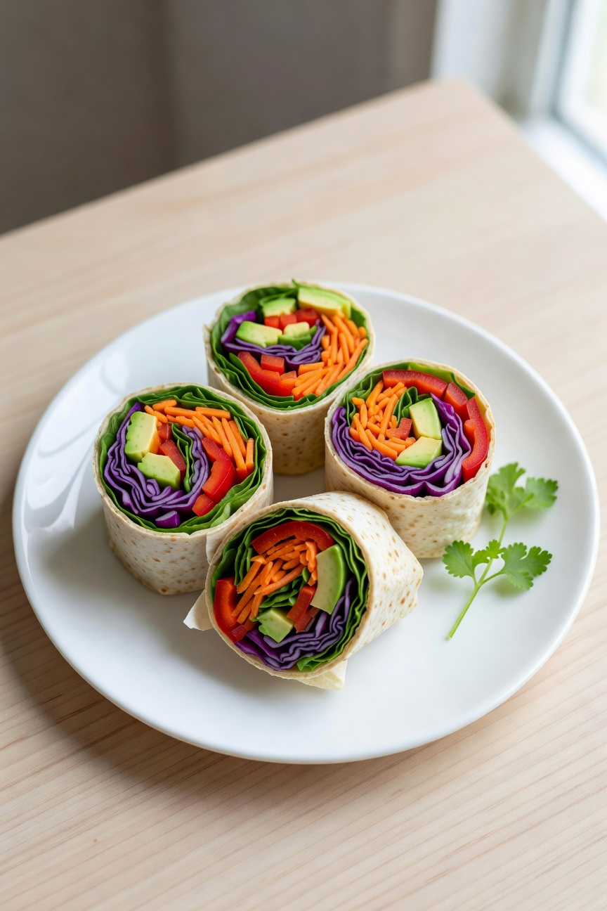 Easy Cold Veggie Wraps for No Cook Picnic Lunch Ideas