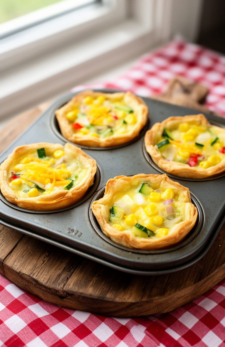 Mini Veggie Quiches for Kid-Friendly Picnic Snack Boxes