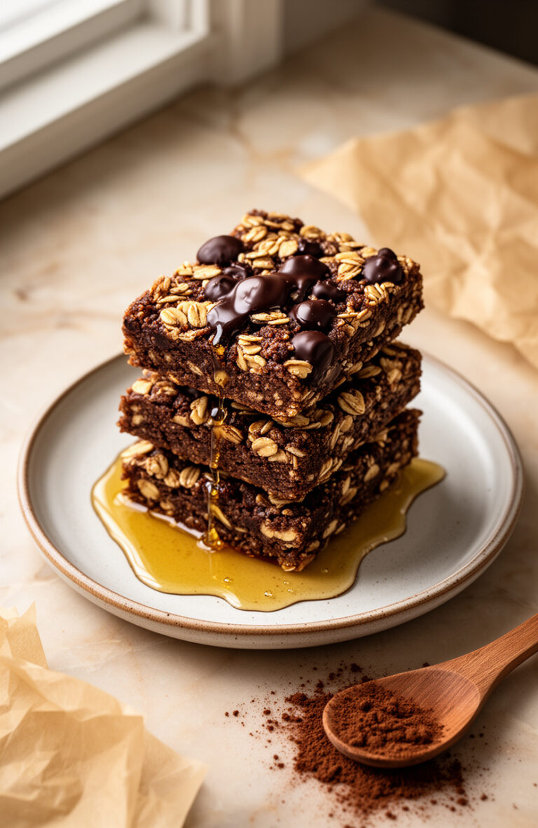 Healthy Chocolate Granola Bars with Honey