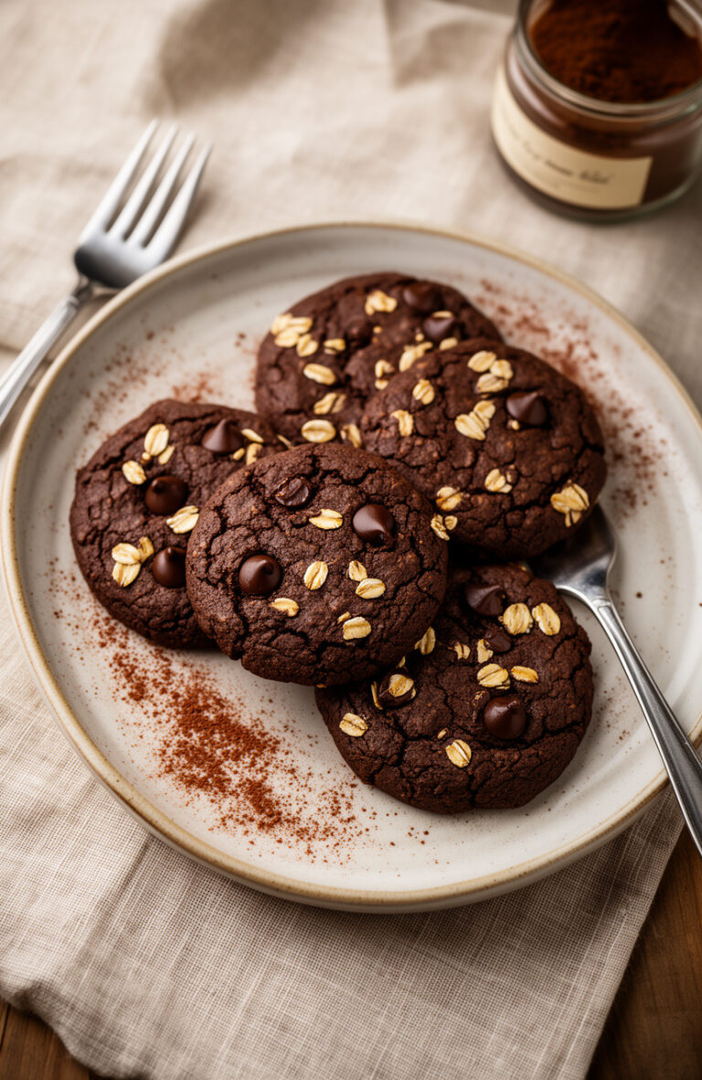Healthy Chocolate Oatmeal Cookies