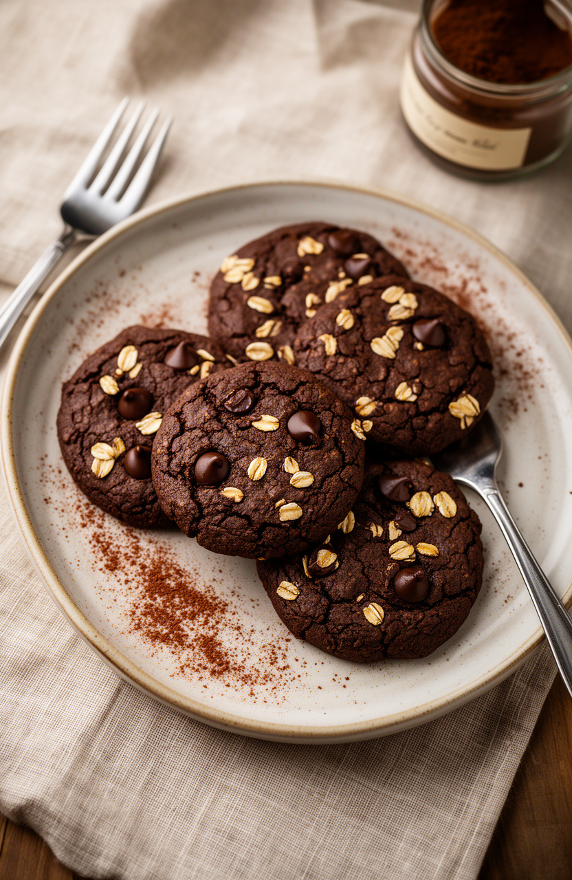 Healthy Chocolate Oatmeal Cookies