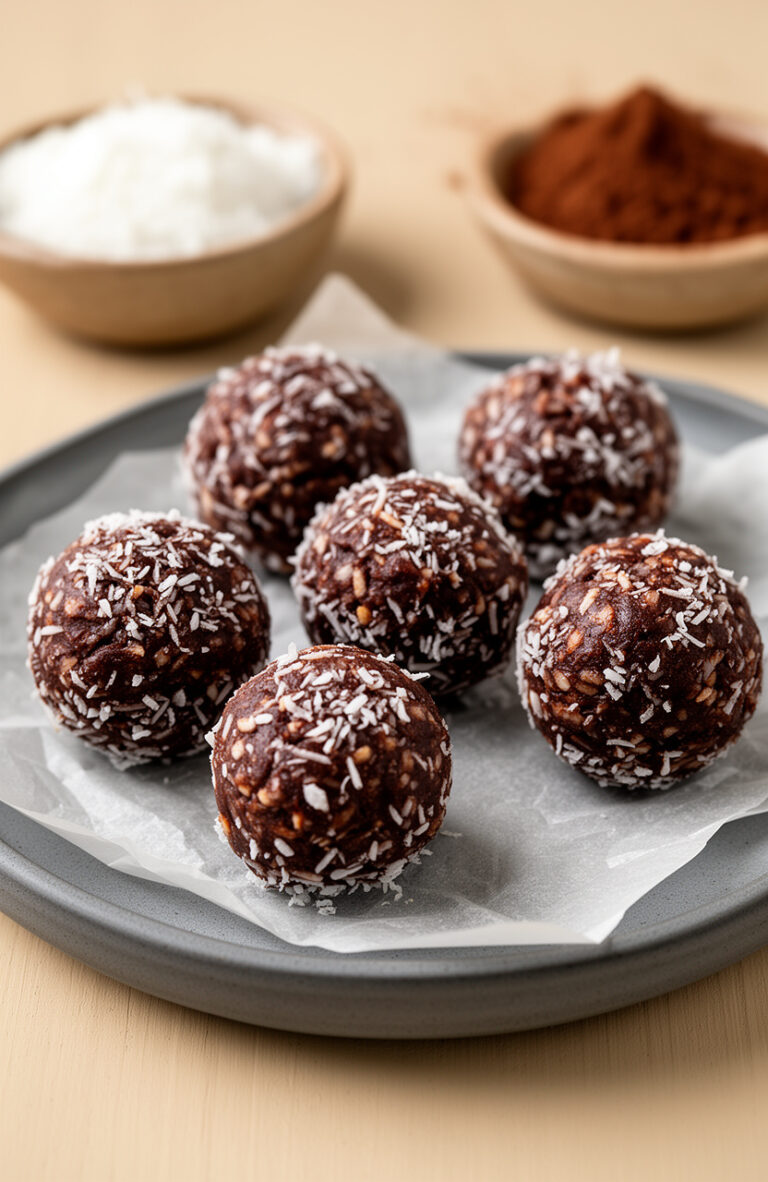 No-Bake Chocolate Coconut Energy Balls