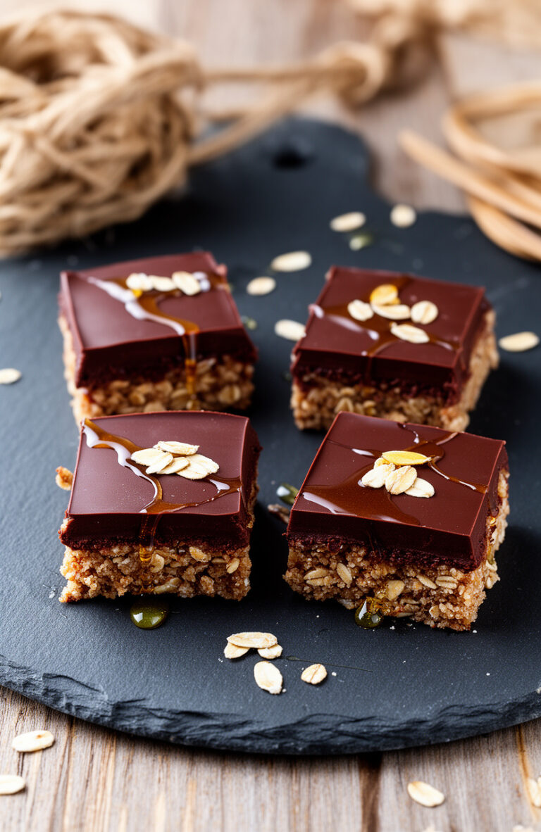 No-Bake Chocolate Oat Bars with Maple Syrup