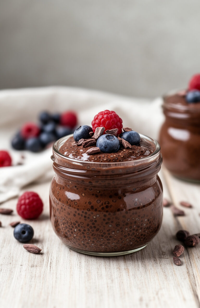 Vegan Dark Chocolate Chia Seed Pudding