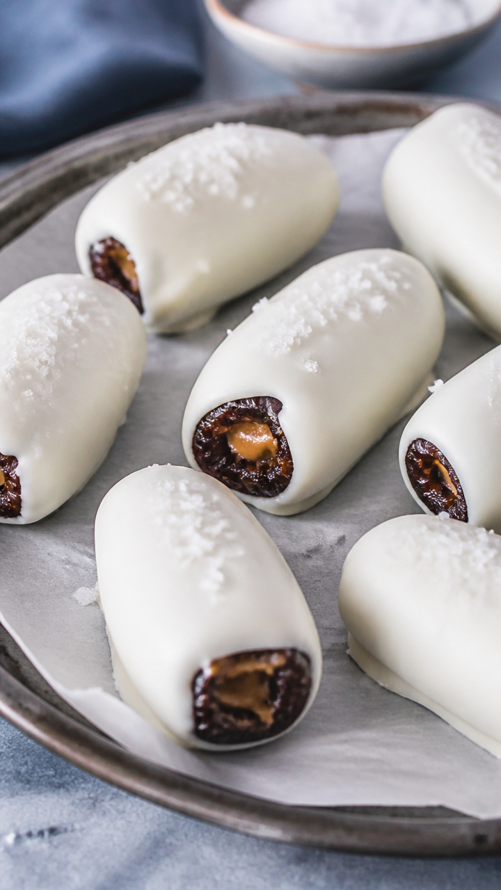 White Chocolate Peanut Butter Date Candies