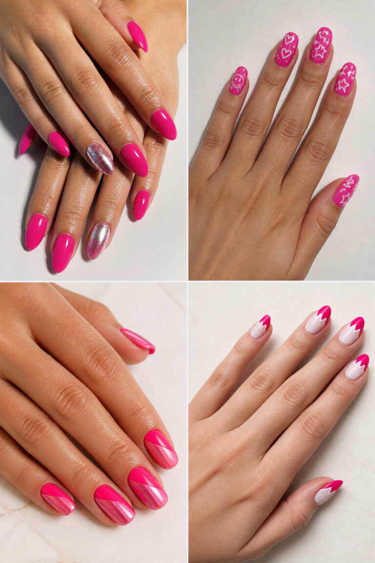 15 Hot Pink Nail Designs That Make a Bold Statement