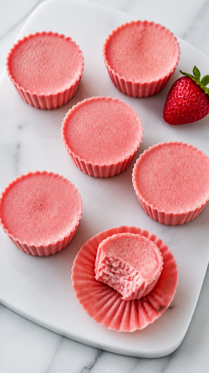 Frozen Strawberry Kefir Dessert Cups Recipe