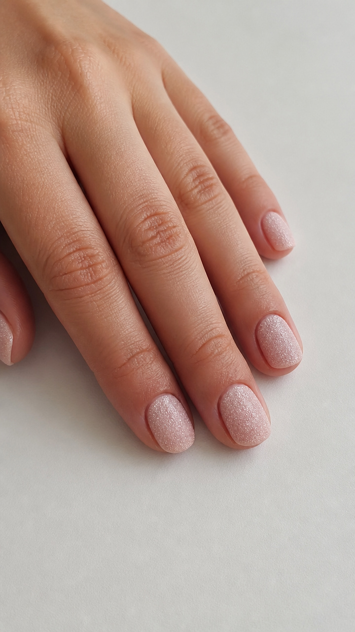 Baby Pink Sand Effect with Nude Underlay