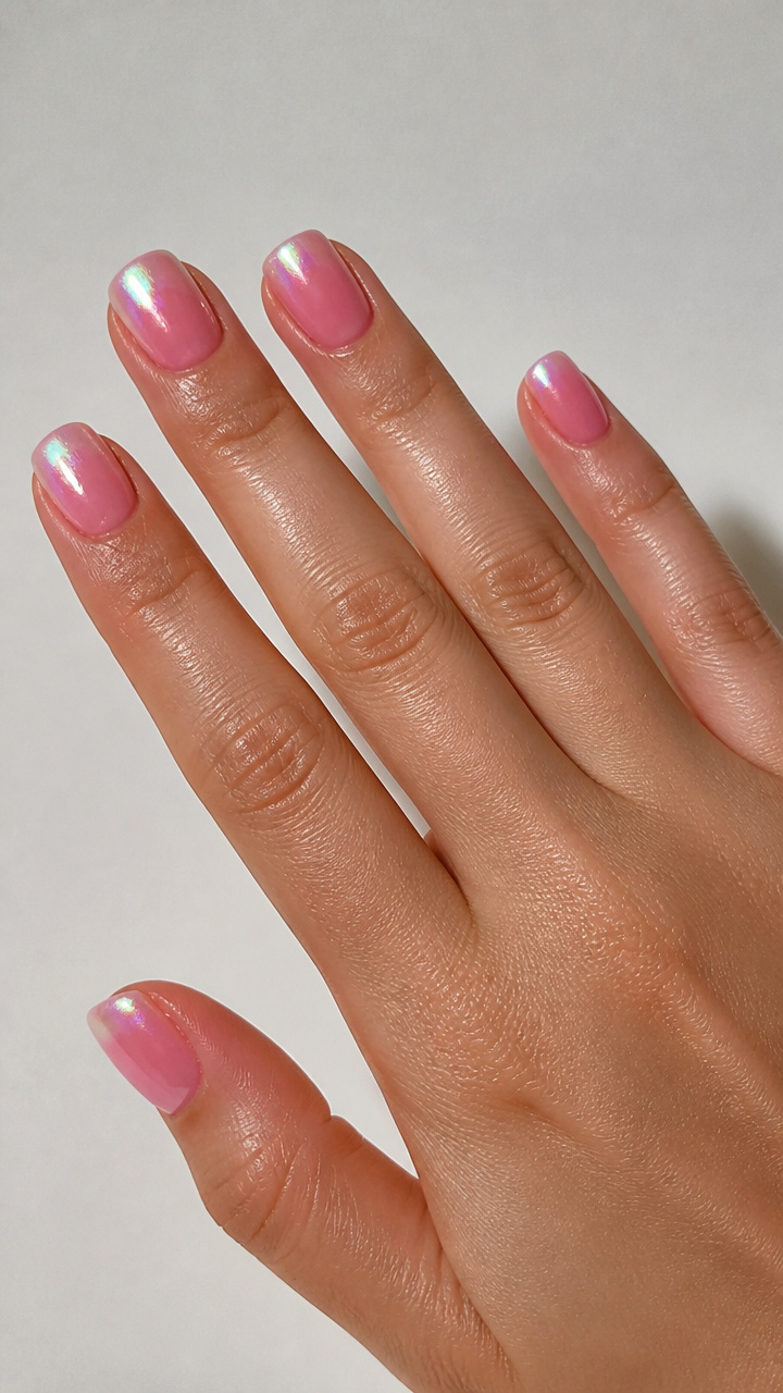 Candy Pink with Chrome Powder Gradient