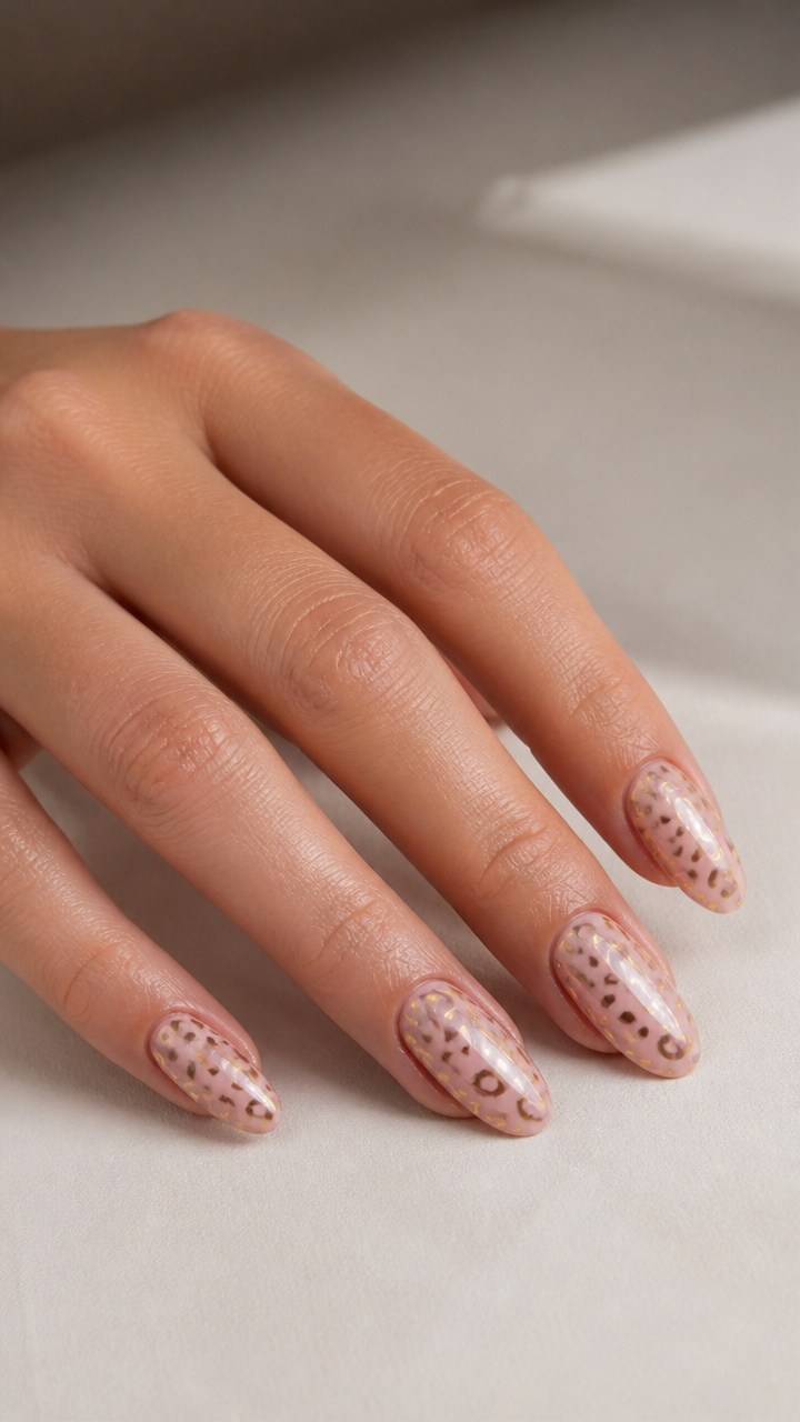 Champagne-Pink Leopard Print