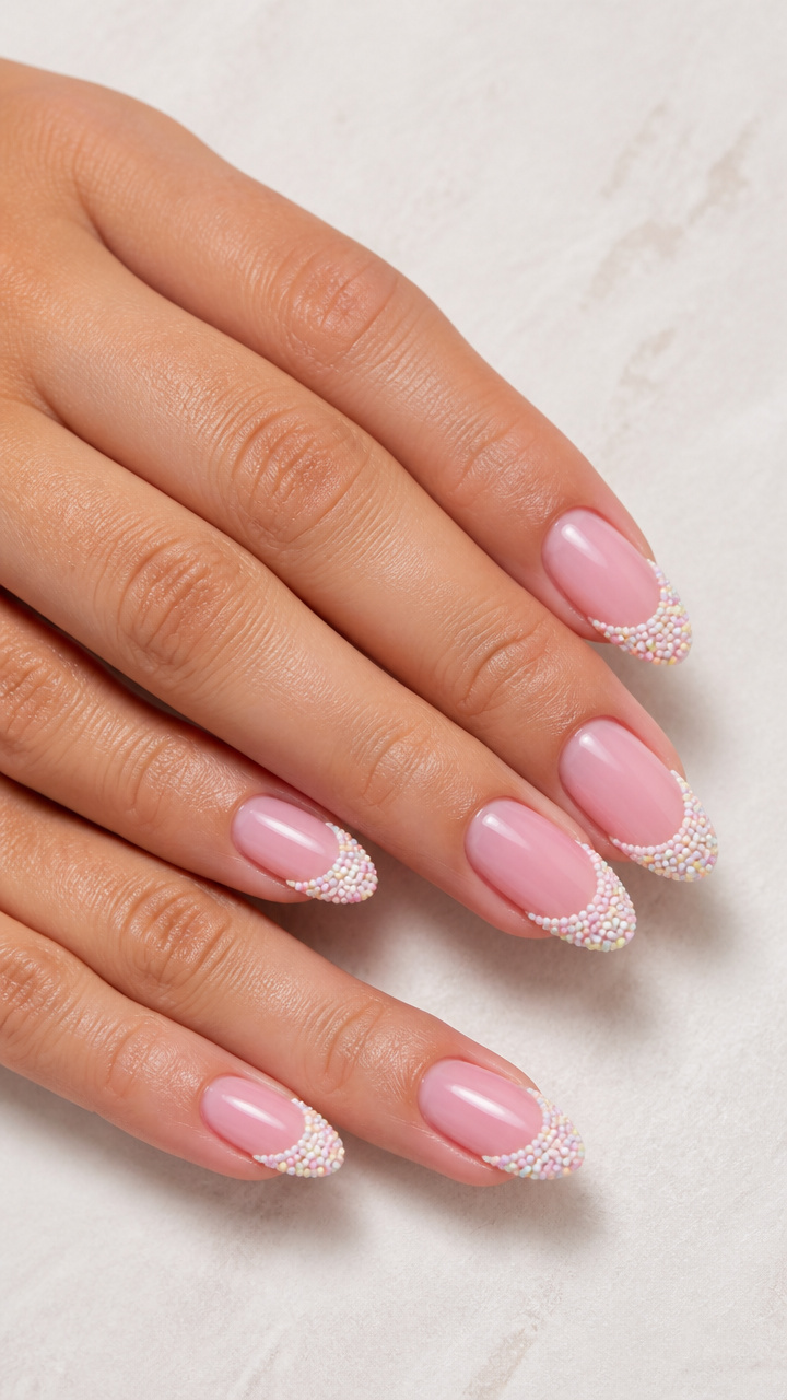 Pastel Paradise Tips with Rainbow Micro-Beads