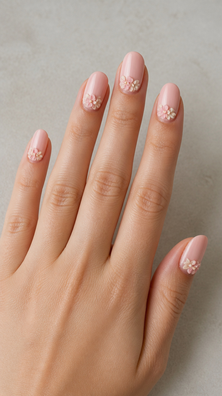 Petal Pink with Press-On Embellishments